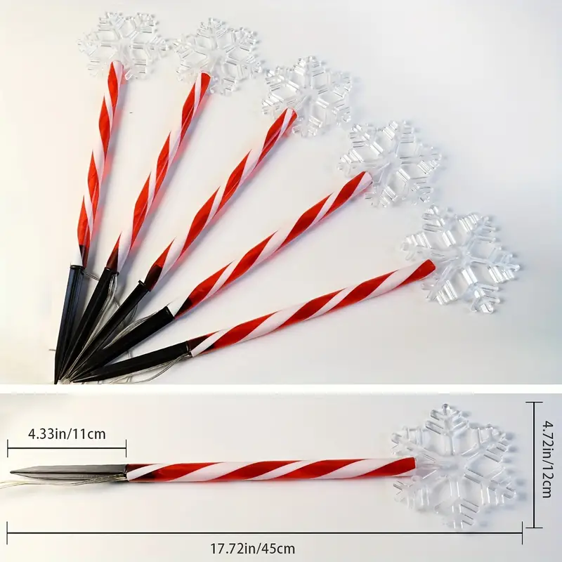 Solar Christmas Snowflake Garden Lights (Set of 5)