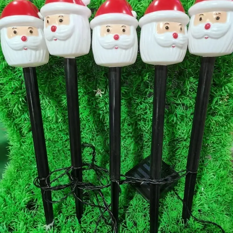 Solar Christmas Santa Garden Lights (Set of 5)