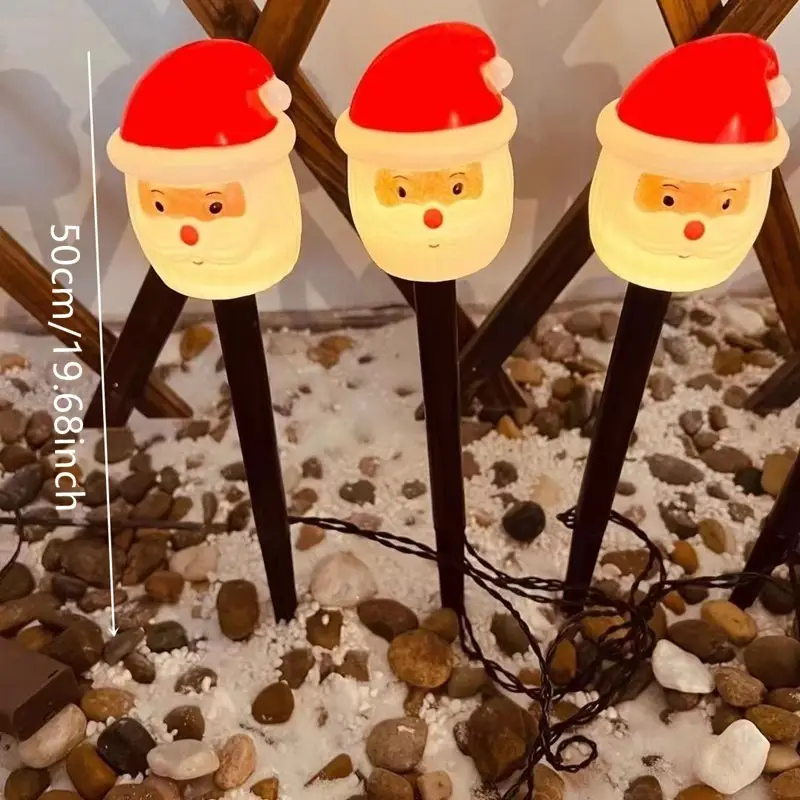 Solar Christmas Santa Garden Lights (Set of 5)