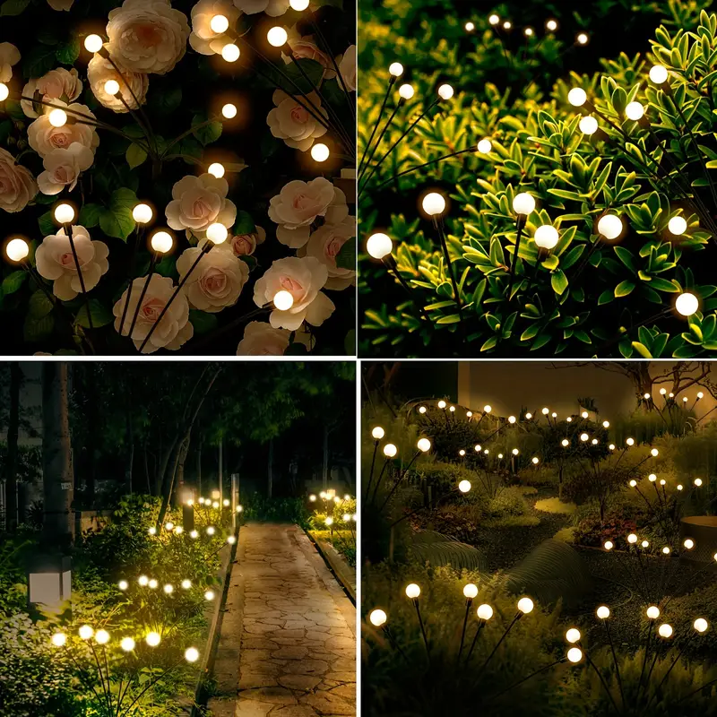 Outdoor Garden Firefly Solar Lights - Warm White