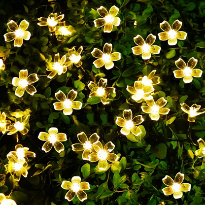 50 LED Cherry Blossom Solar String Lights (Warm White)