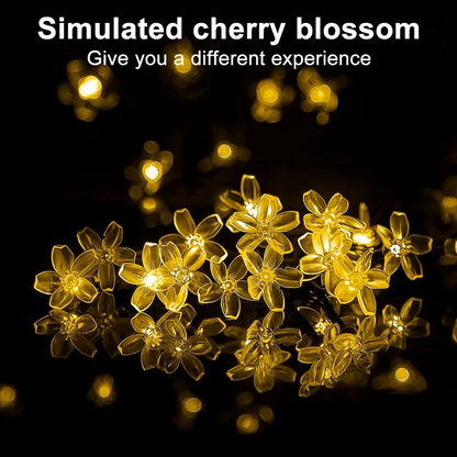 50 LED Cherry Blossom Solar String Lights (Warm White)