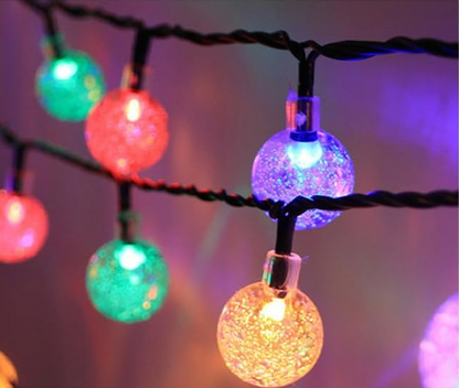 50 LED Bubble Solar String Lights (Colour)