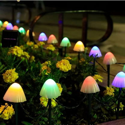 20 LED Mushroom Solar Garden Lights (Colour)