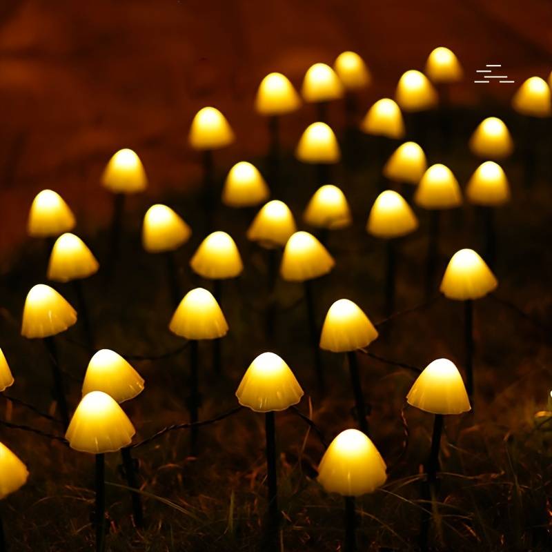 20 LED Mushroom Solar Garden Lights (Warm White)