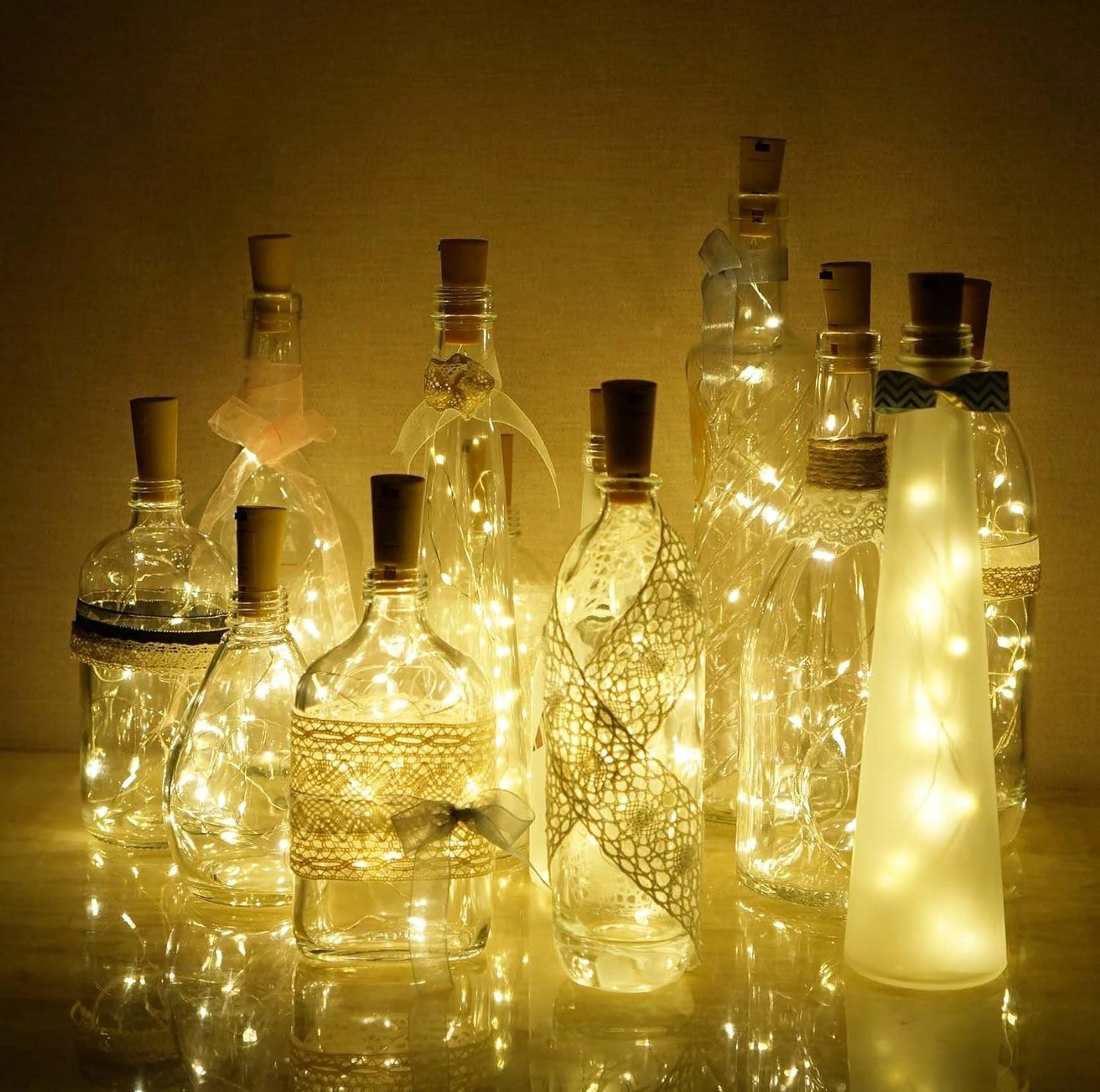 20 LED Solar Wine Bottle Lights (Warm White)