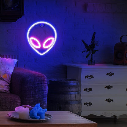 Alien Neon Light (Blue & Pink)(USB+Battery)(Hanging)