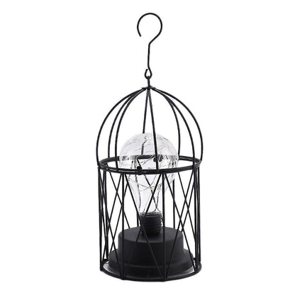 15 LED Black Birdcage Decorative Lamp