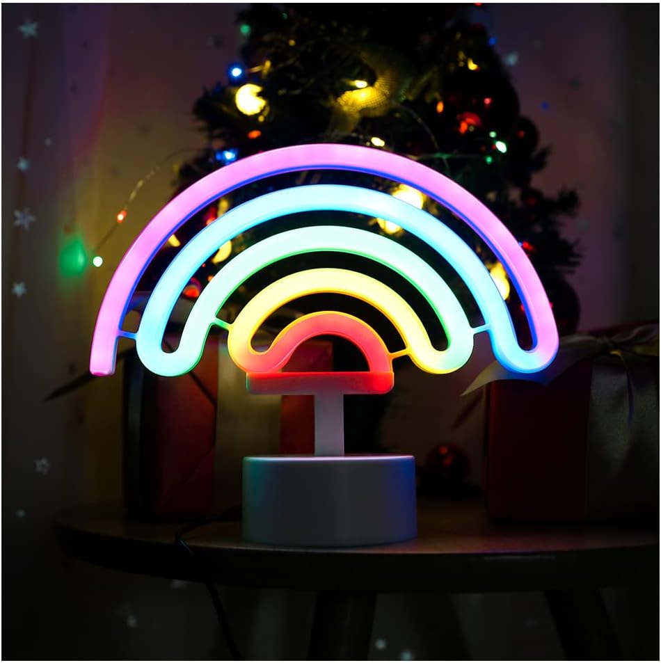 Rainbow Neon Light with Stand Base (USB+Battery)