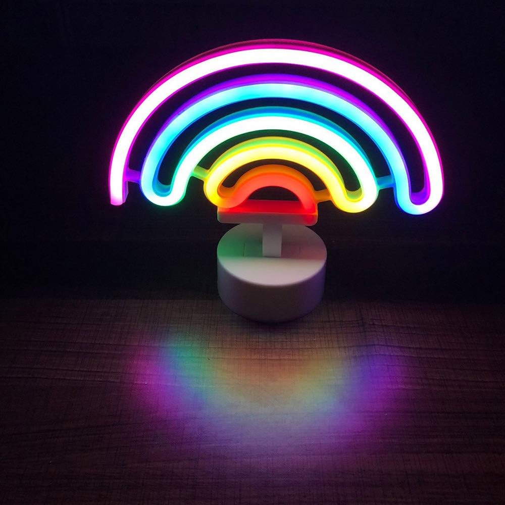 Rainbow Neon Light with Stand Base (USB+Battery)