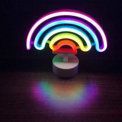 Rainbow Neon Light with Stand Base (USB+Battery)