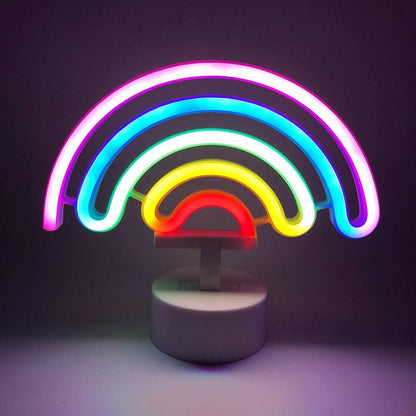 Rainbow Neon Light with Stand Base (USB+Battery)