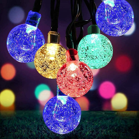 50 LED Bubble Solar String Lights (Colour)