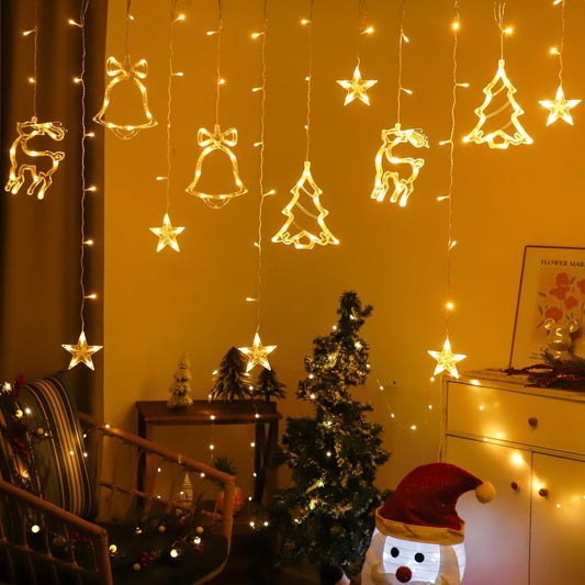 Christmas Party Deco Holiday Curtain Lights 138 LED