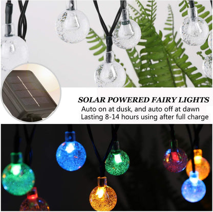 50 LED Bubble Solar String Lights (Colour)