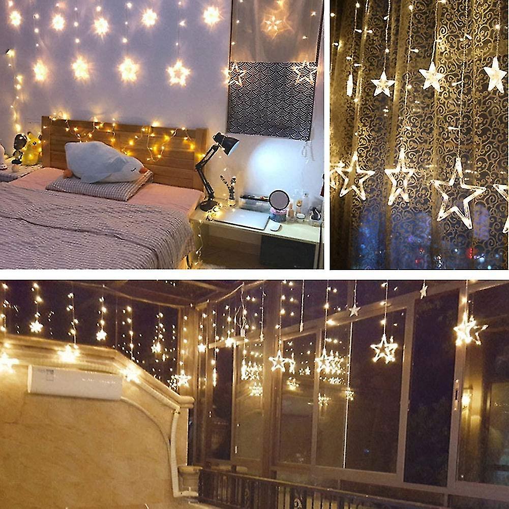 Christmas Star Holiday Curtain Lights 138 LED