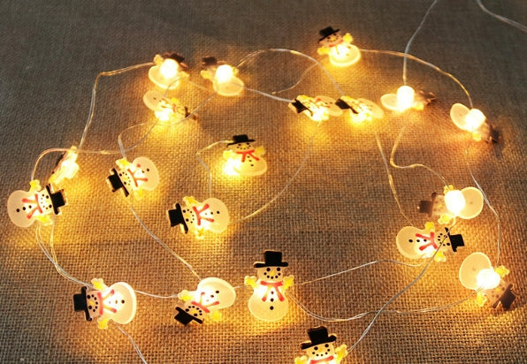 Christmas 20-Light Copper Wire Lights with Festive Designs