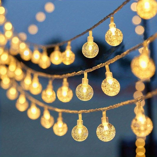 50 LED Bubble Solar String Lights (Warm White)