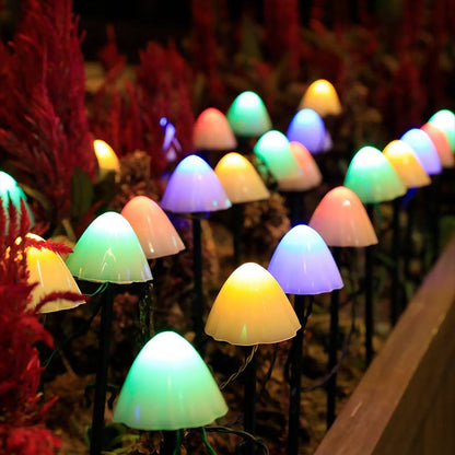 20 LED Mushroom Solar Garden Lights (Colour)