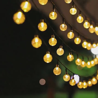 50 LED Bubble Solar String Lights (Warm White)